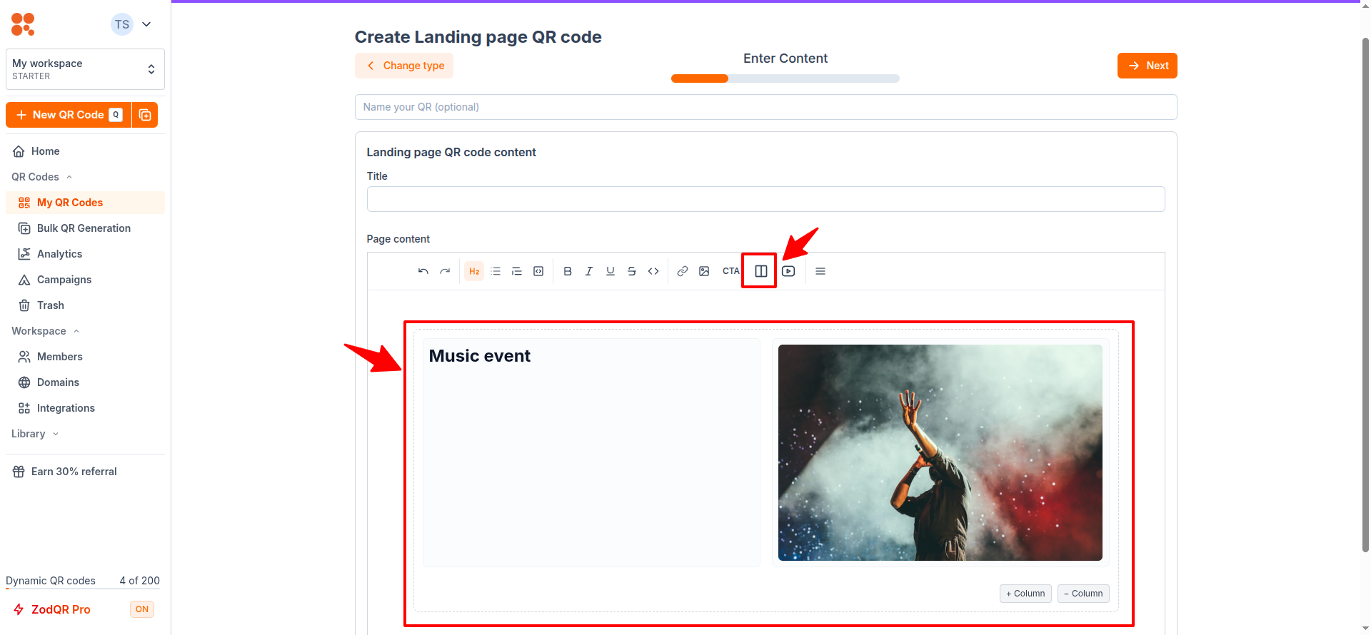 Editor grid option