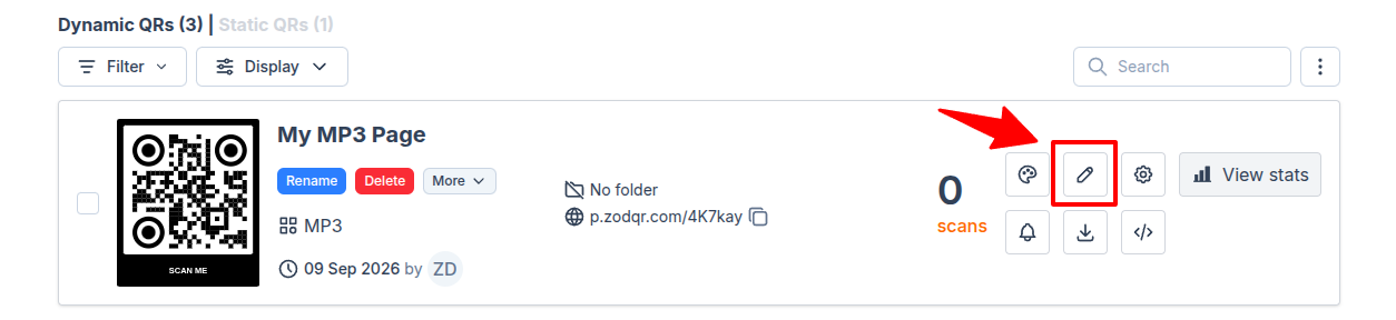 Click edit button
