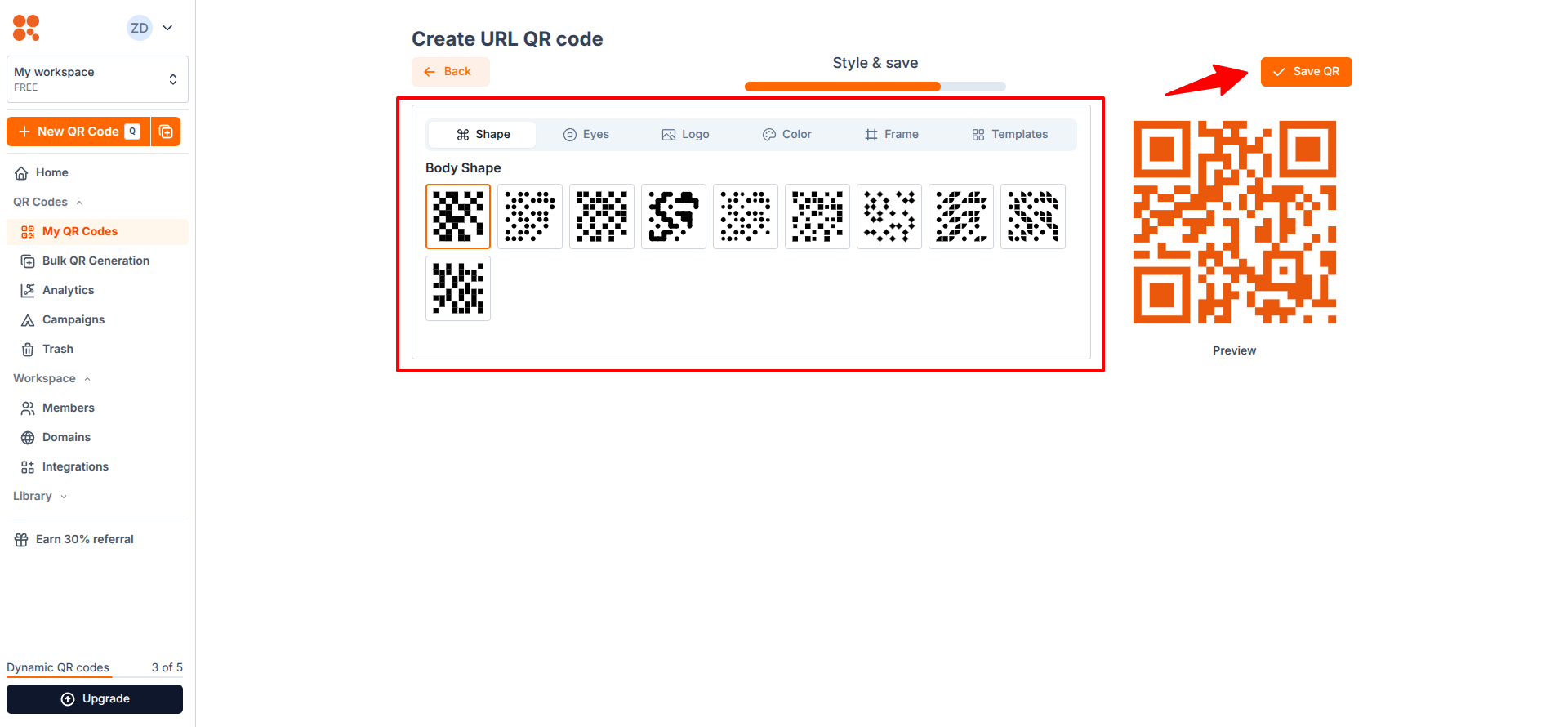 Style QR code
