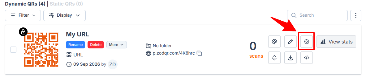 Update QR config