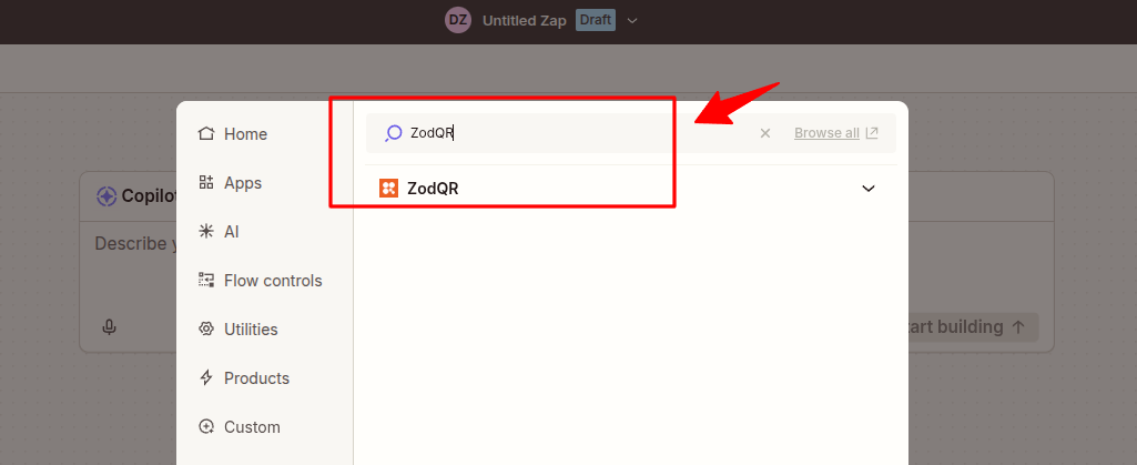 Find ZodQR app
