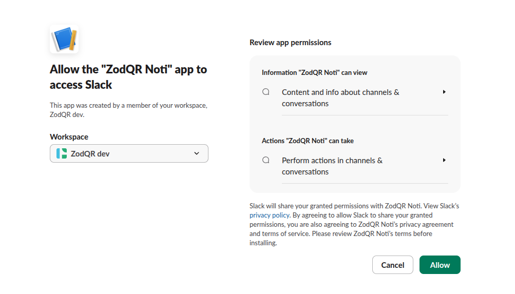 Grant app permissions