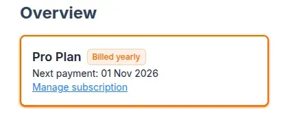 subscription status