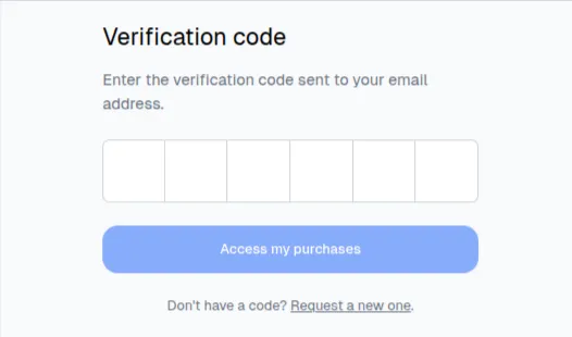 verification code input