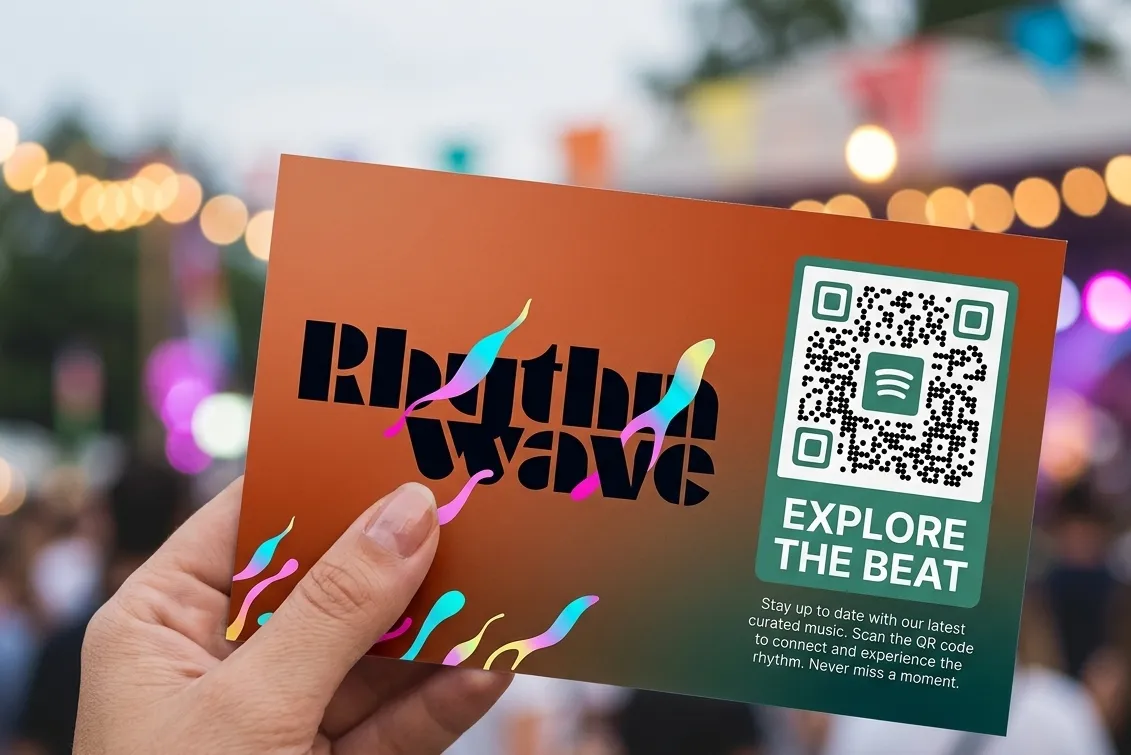 Spotify QR code for music festivals